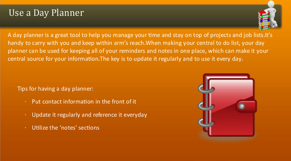 Use a Day Planner FreshSkills
